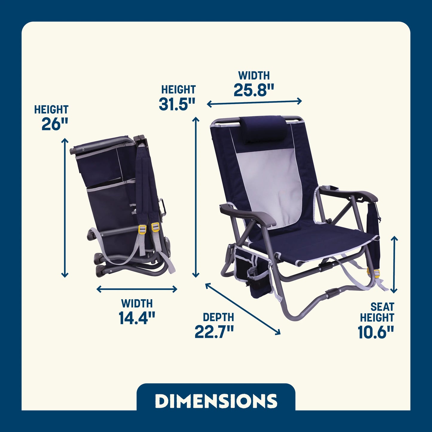 Bi-Fold Slim Event Chair™ - Camp Setup