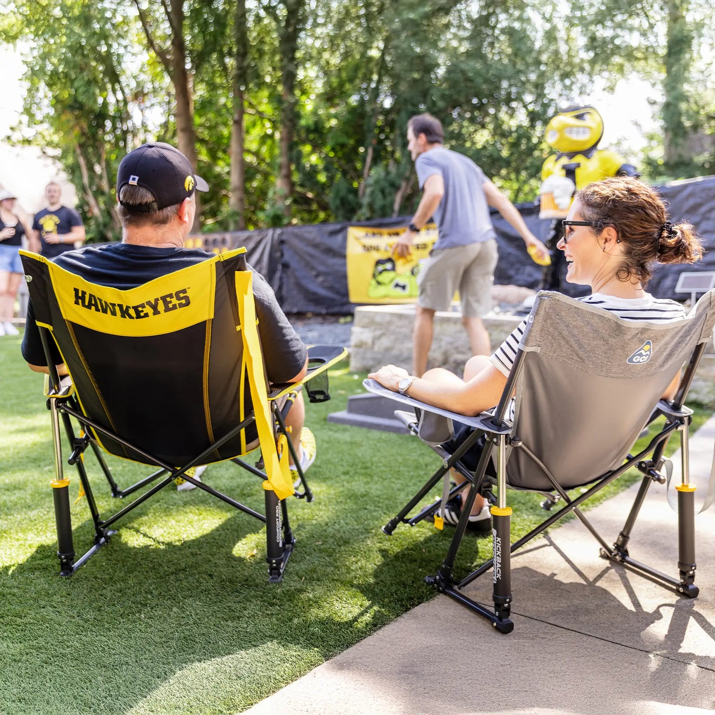 College Comfort Pro Rocker™ - Iowa Hawkeyes - Tailgate Style