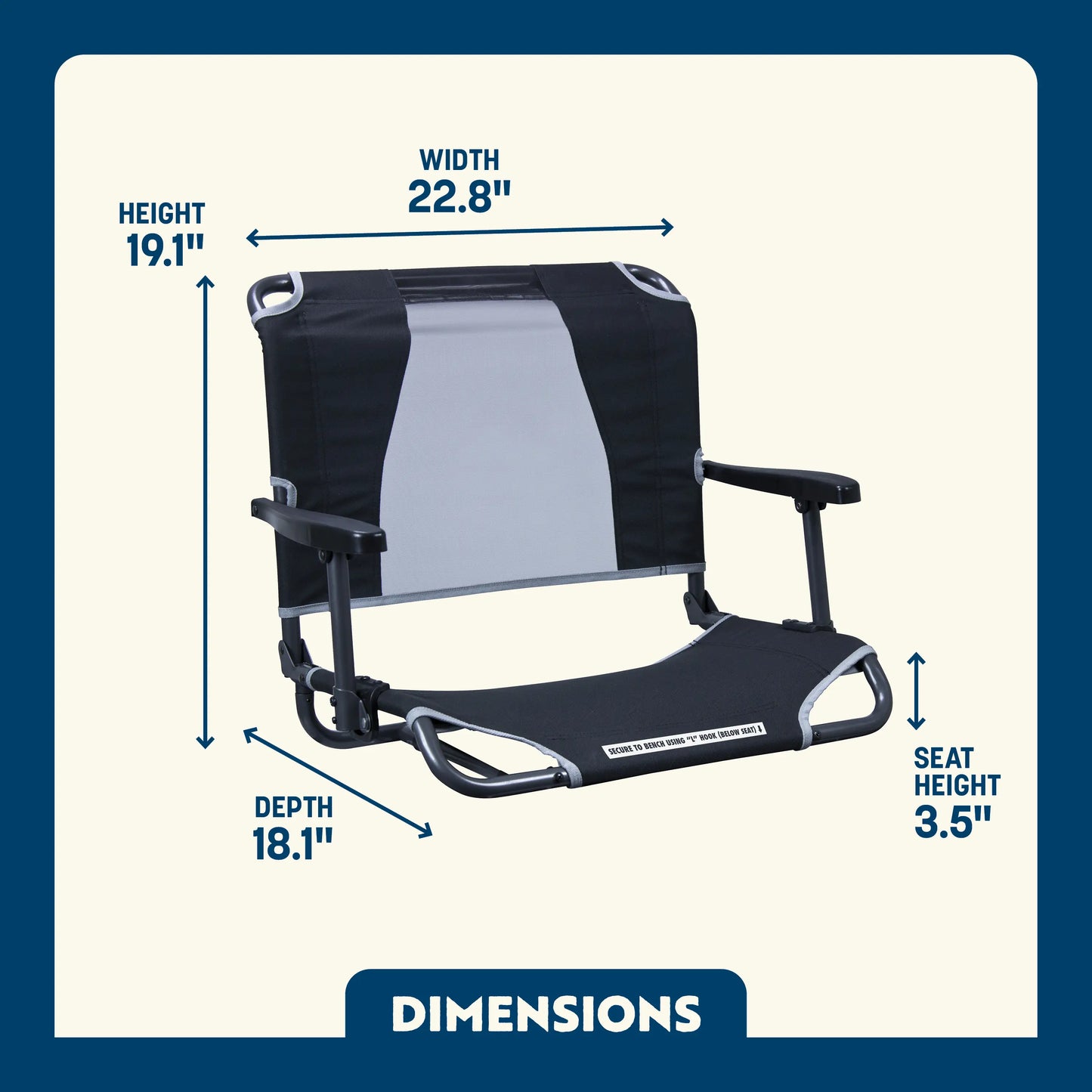 Big Comfort Stadium Chair™ with Armrests - Victory Comfort