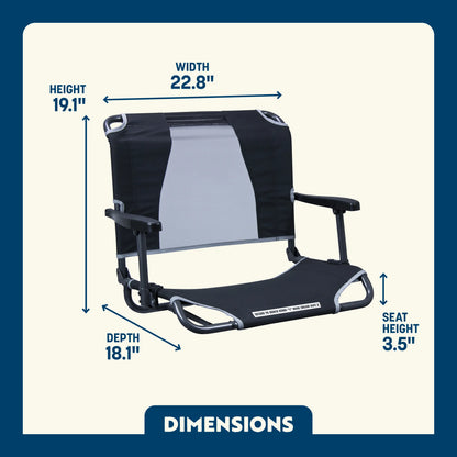 Big Comfort Stadium Chair™ with Armrests - Victory Comfort