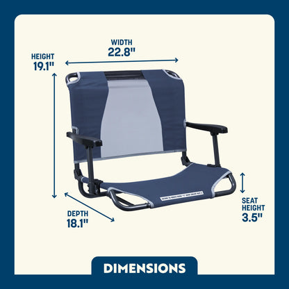Big Comfort Stadium Chair™ with Armrests - Victory Comfort