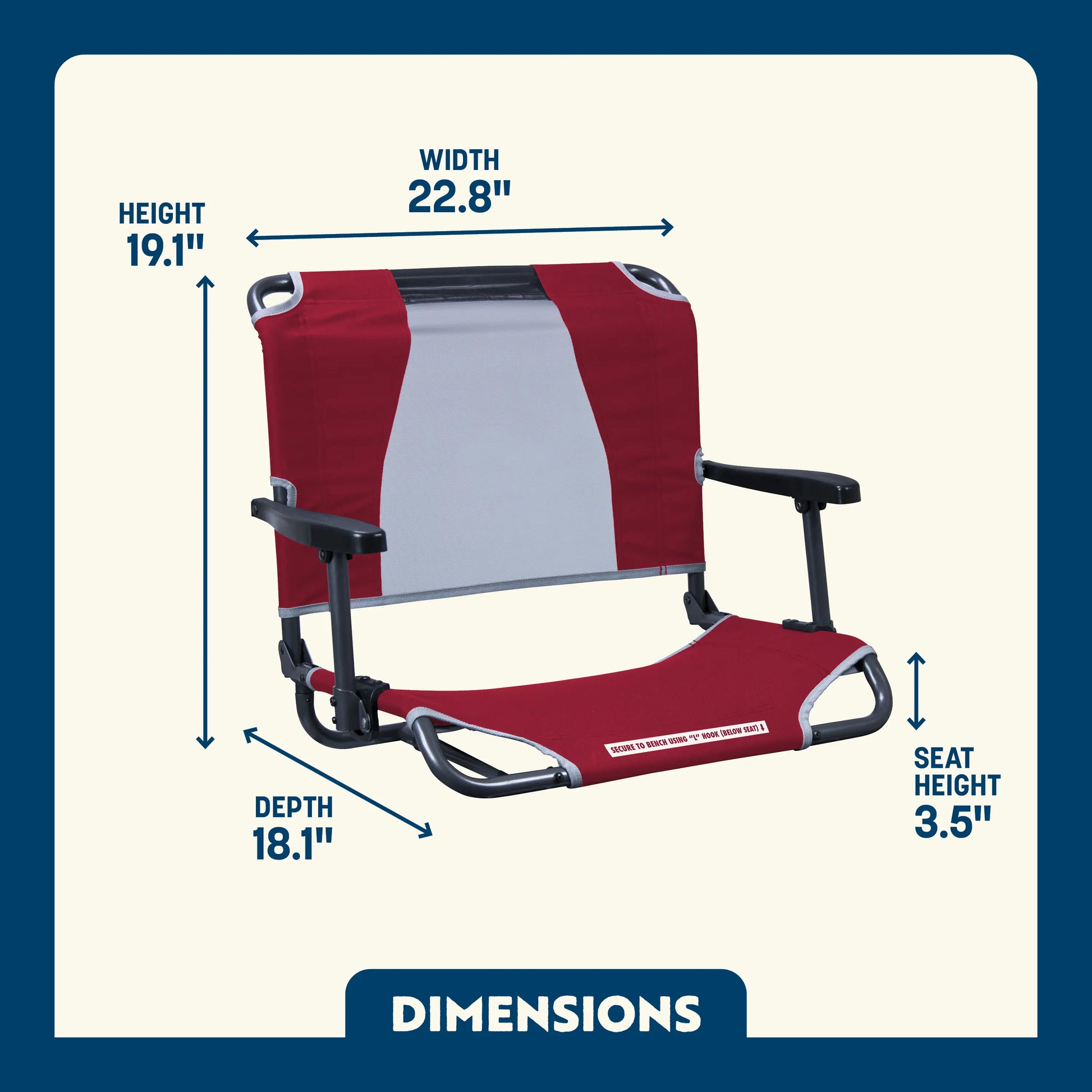 Big Comfort Stadium Chair™ with Armrests - Victory Comfort
