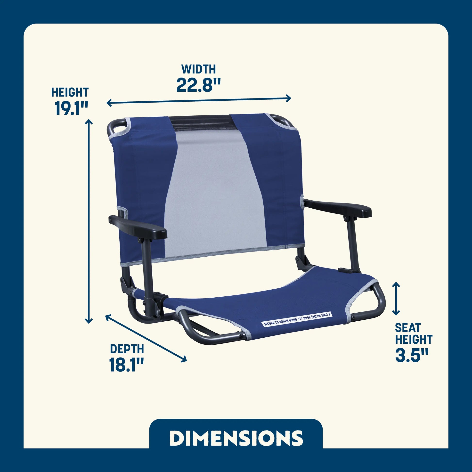 Big Comfort Stadium Chair™ with Armrests - Victory Comfort