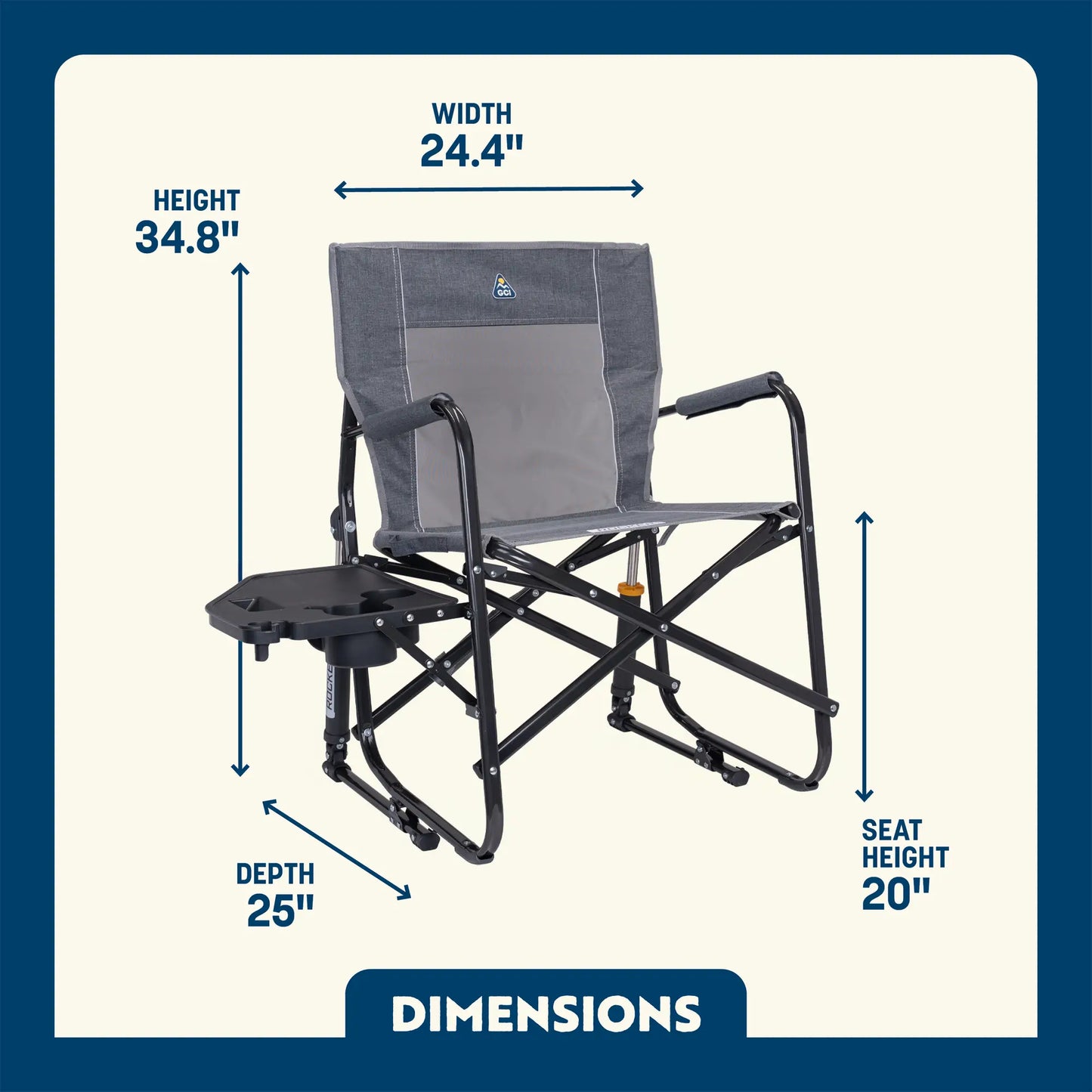 Freestyle Rocker™ with Side Table - Porch Side Ready