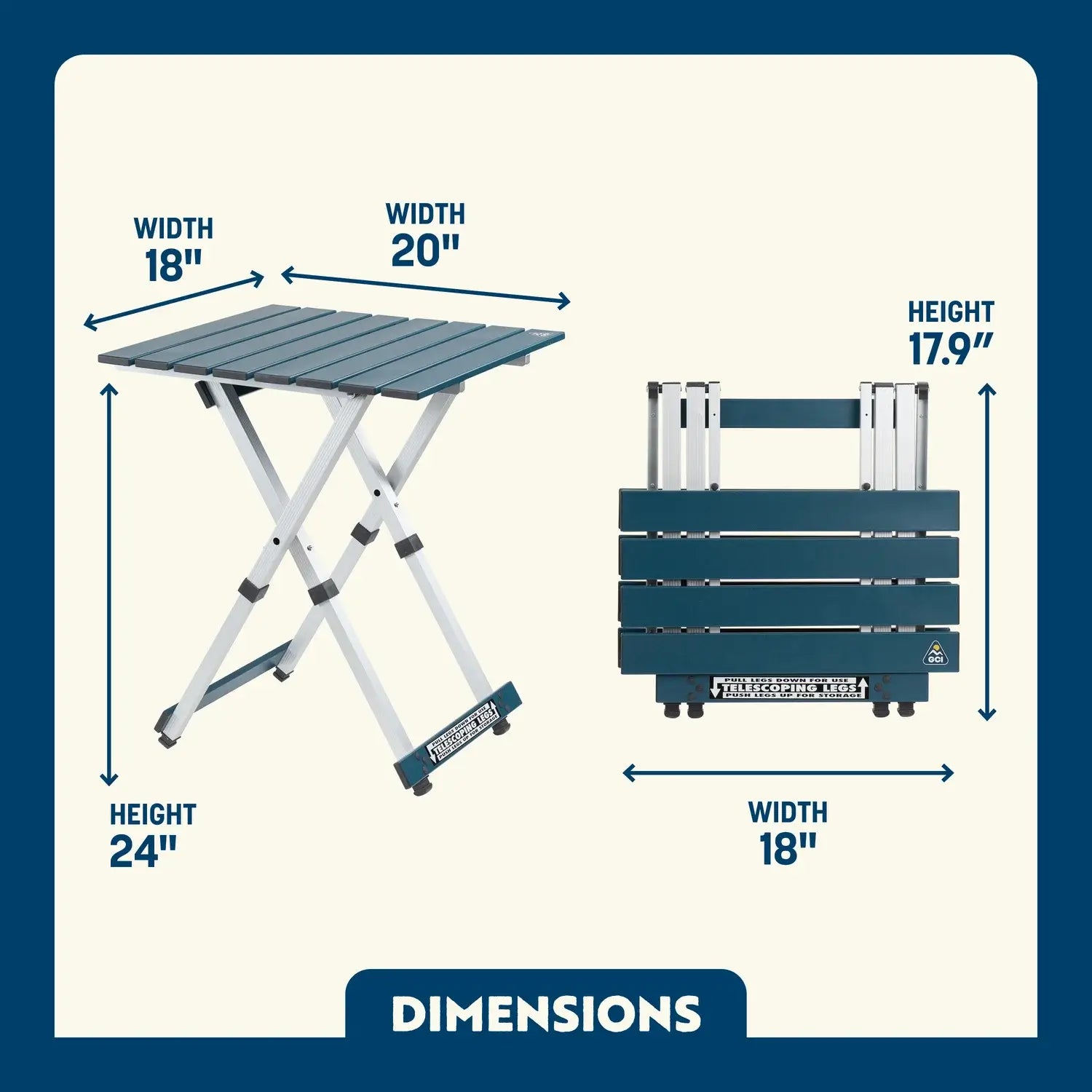 Compact Camp Table 20™ - Backyard Prep