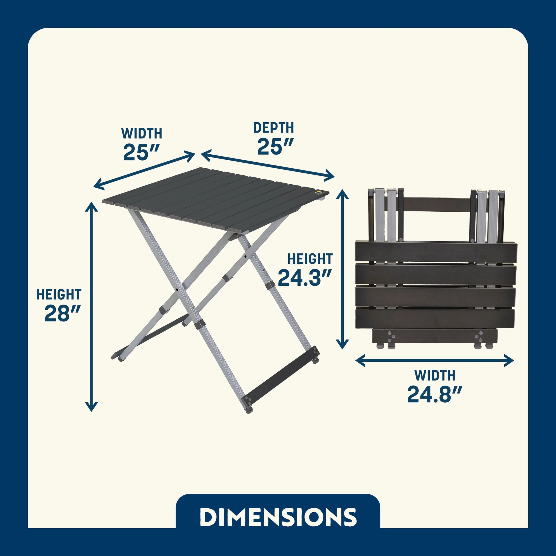 Compact Camp Table 25™ - Weekend Cook Setup