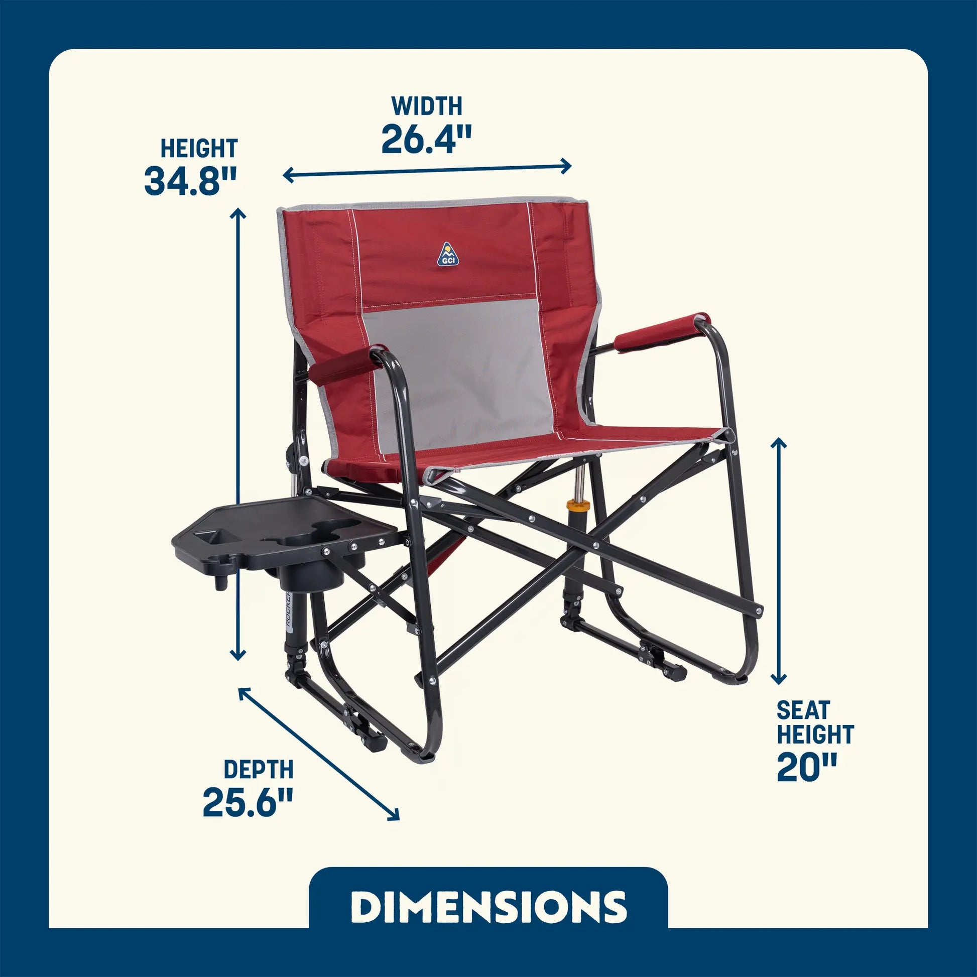 Freestyle Rocker XL™ with Side Table - Travel Camp Setup