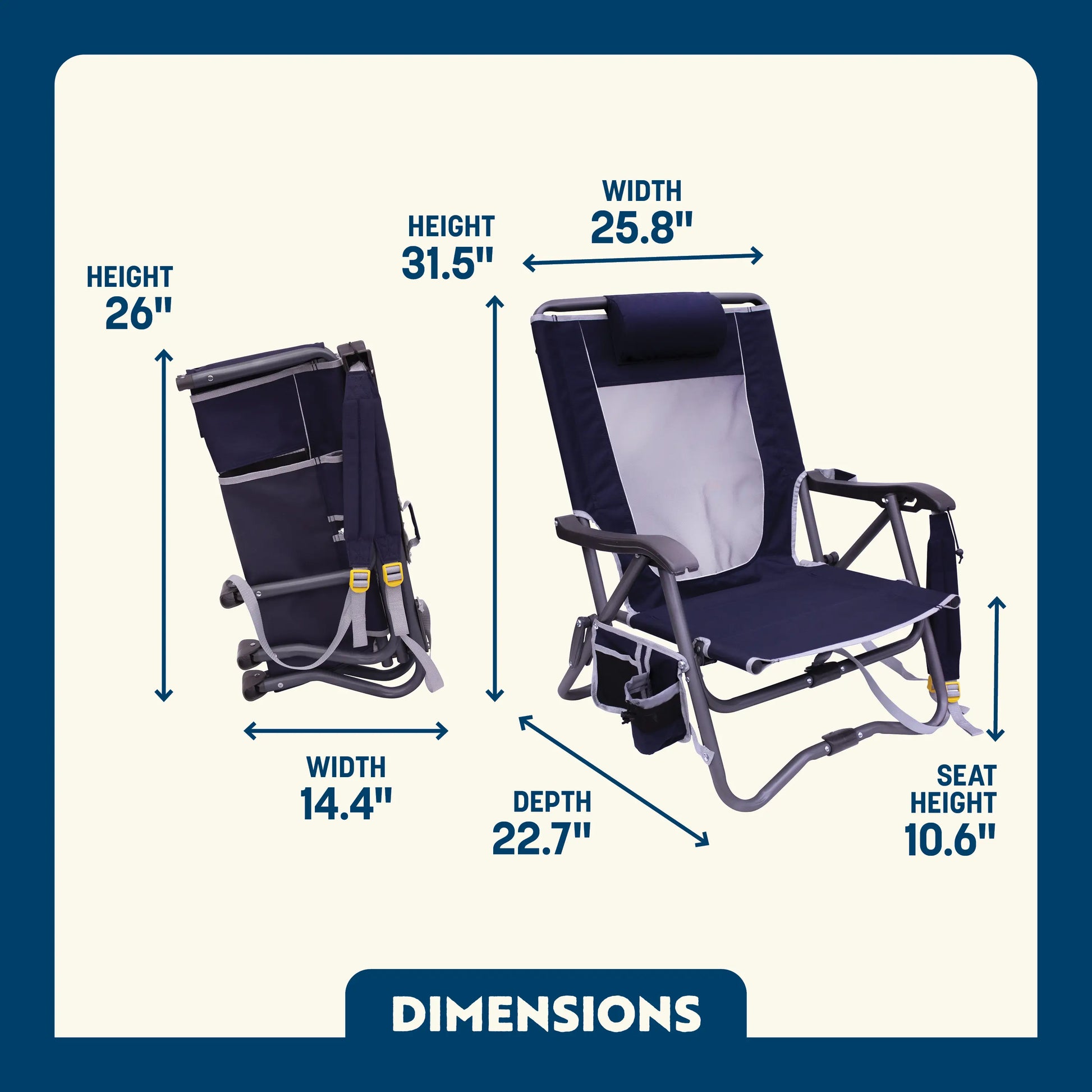 Bi-Fold Slim Event Chair™ - Camp Setup