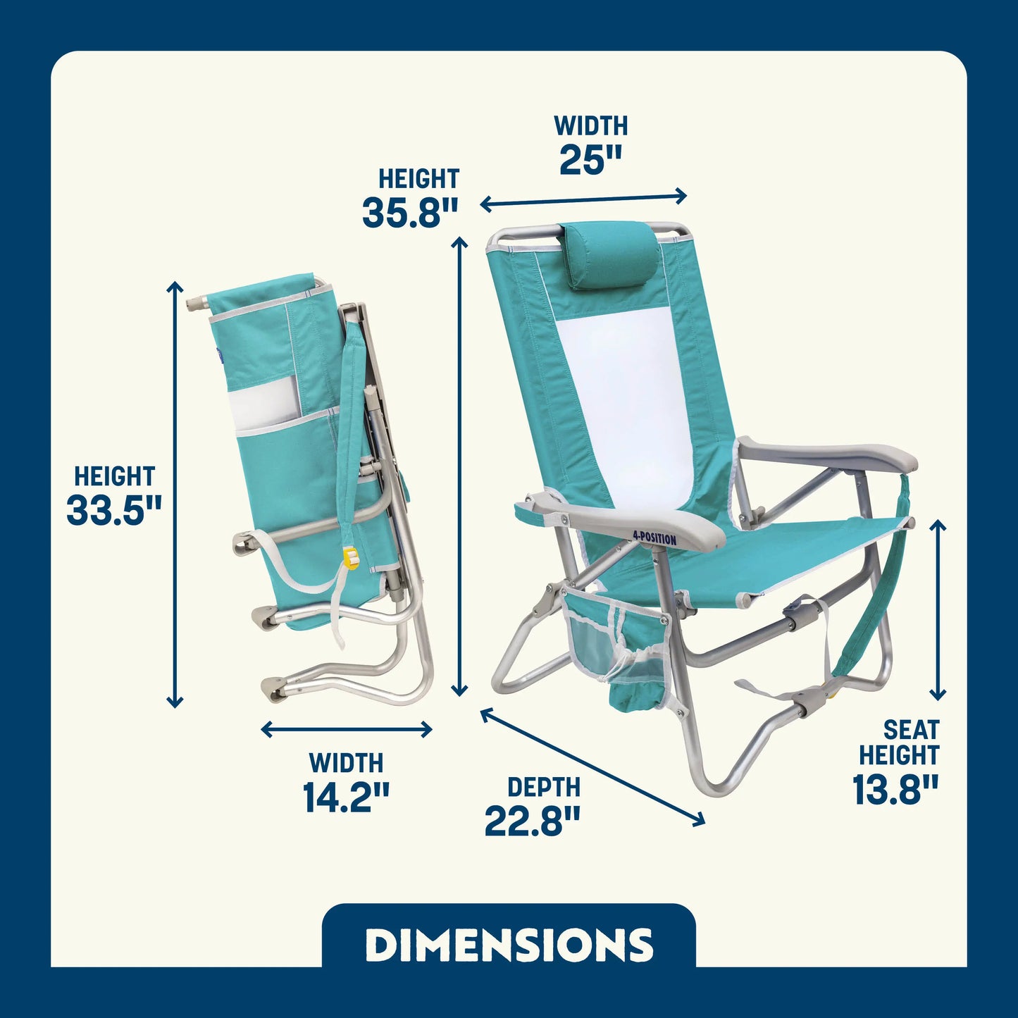 Bi-Fold Beach Chair™ - Sunny Coast Comfort