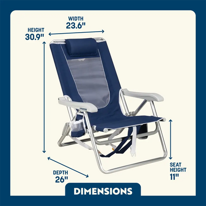 Backpack Beach Chair™ - Coastal Ready