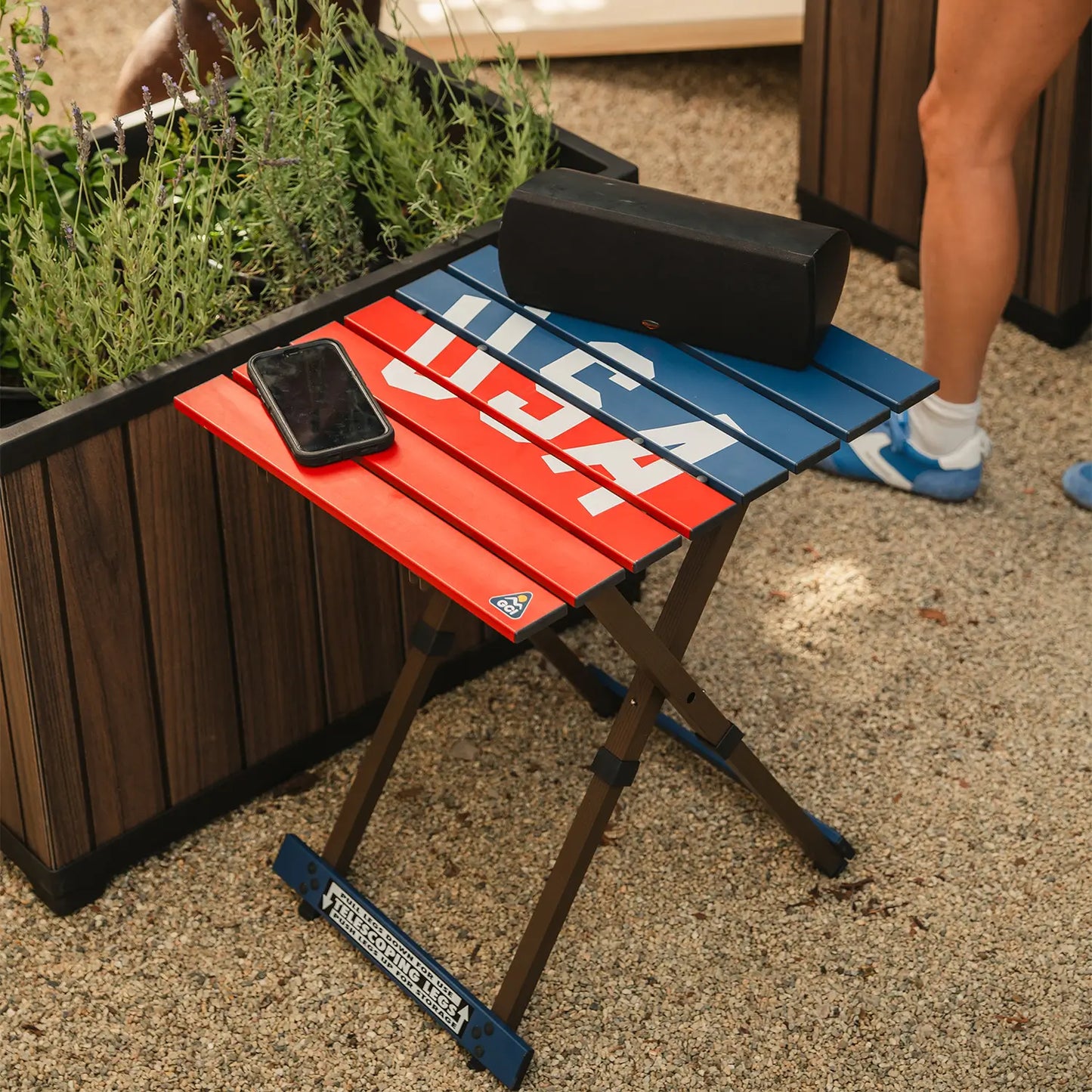 Compact Camp Table 20™ - USA Anniversary Deluxe - Camp Meal Prep