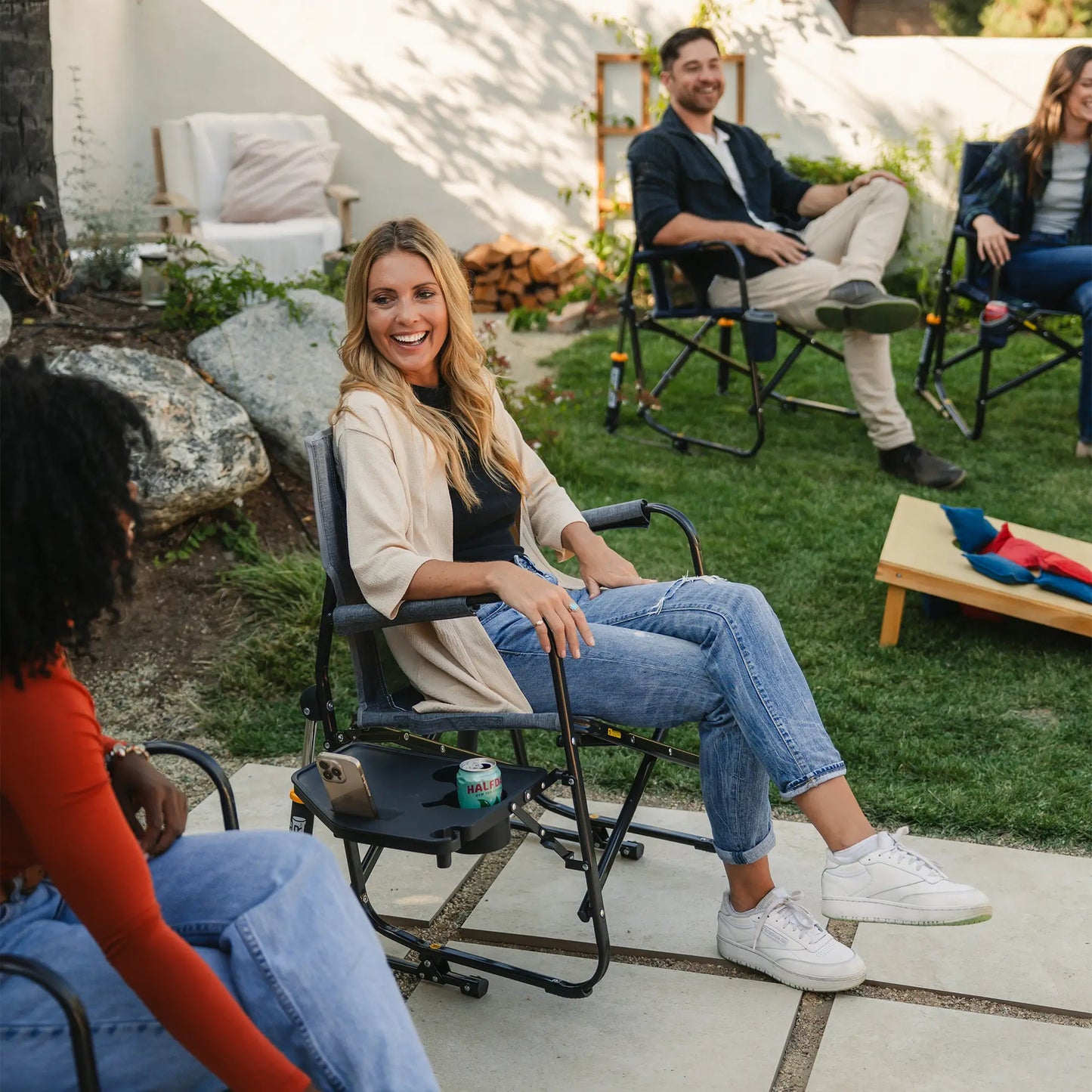 Freestyle Rocker™ with Side Table - Porch Side Ready