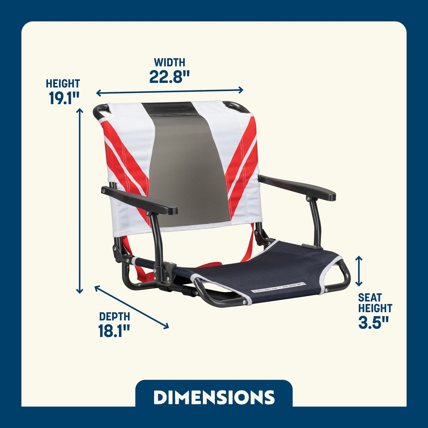 Big Comfort Stadium Chair™ with Armrests - Victory Comfort