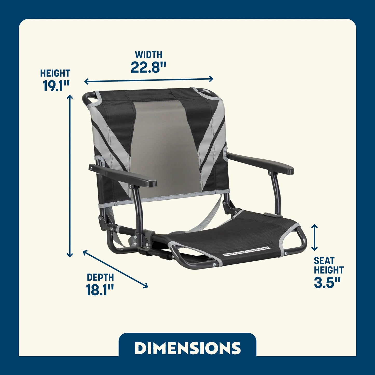 Big Comfort Stadium Chair™ with Armrests - Victory Comfort