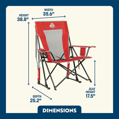 College Comfort Pro Rocker™ - Ohio State Buckeyes - Grandstand Comfort