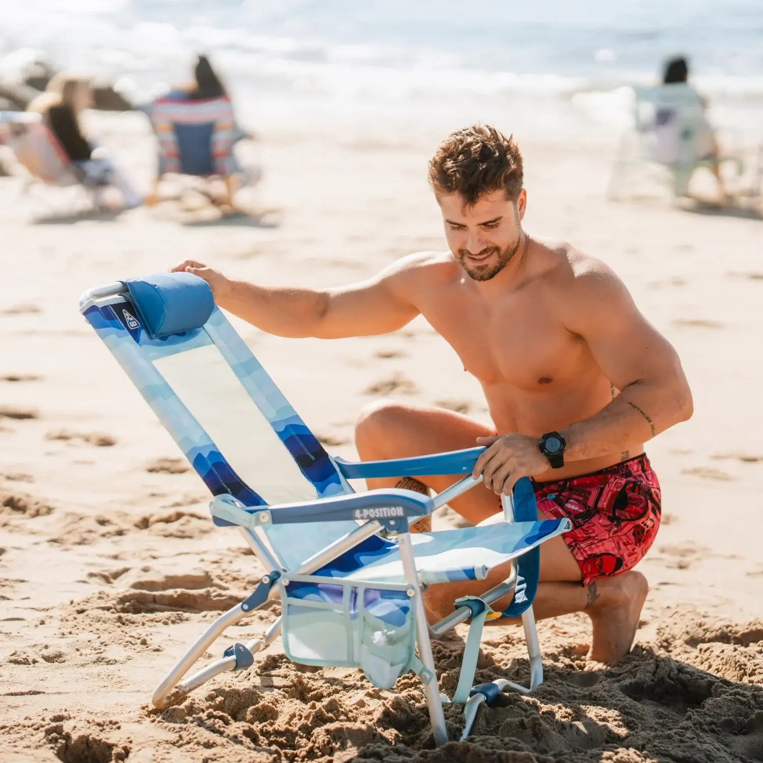 Bi-Fold Beach Chair™ - Summer Shore Style