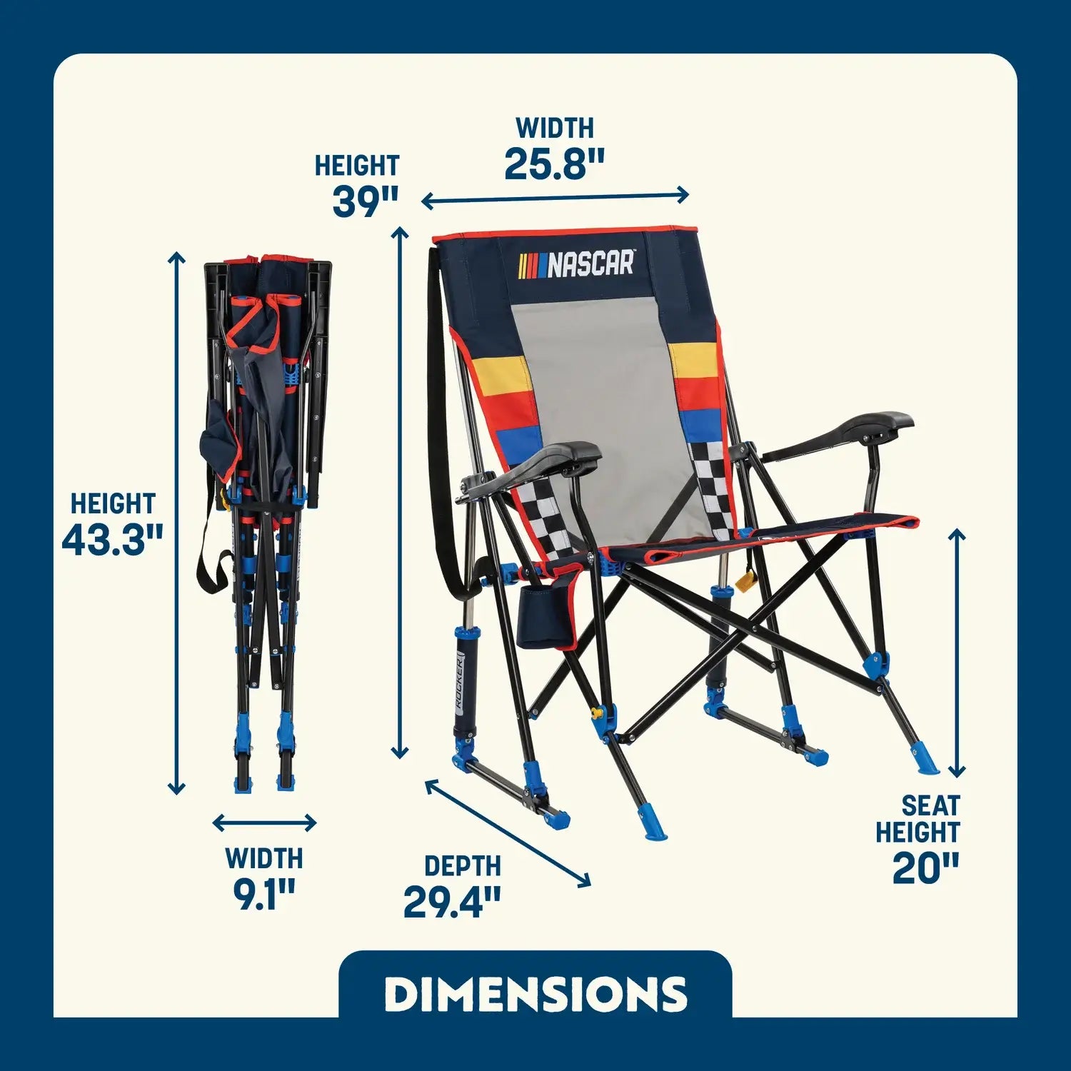 RoadTrip Rocker™ - NASCAR For Him - Stadium Side Ready